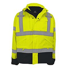Global Glove Glo-P3 Frogwear® Hv Hi-Vis Yellow/Green Three-In-One Winter Parka Jacket, Class 3