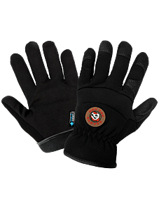 Global Glove Hot Rod Gloves Hr3200Int Black, Low Temperature, Insulated, Waterproof, Synthetic Leather Palm Performance Gloves With A Spandex Back