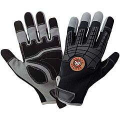 Global Glove Hot Rod Gloves Hr8200 Premium Synthetic Leather Palm Performance Mechanics Style Gloves With Impact Protection And A Mesh Back