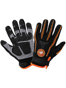 Global Glove Hot Rod Gloves Hr8500 Synthetic Leather Palm Performance Mechanics Style Gloves With Impact Protection And A Spandex Back