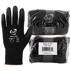 Global Glove Pug Pug-17-Vp Vend-Pack Black Lightweight Polyurethane Coated Anti-Static/Electrostatic Compliant Cut Resistant Gloves, Cut Level A1