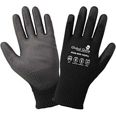 Global Glove Pug-655 Smooth Polyurethane-Coated Black Seamless Hppe Cut Resistant Gloves, Cut Level A4