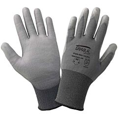 Global Glove Pug-999 Samurai Glove® Smooth Polyurethane-Coated Seamless Gray Tuffalene® Uhmwpe Cut Resistant Gloves, Cut Level A9