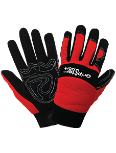 Global Glove Gripster Sg9000 Synthetic Leather Palm Performance Mechanics Style Gloves With A Spandex Back