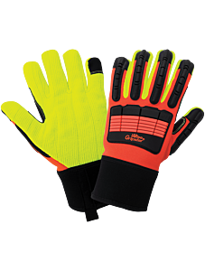 Global Glove Vise Gripster Sg9954 Hi-Vis Impact Resistant Gloves, Cut Level A2