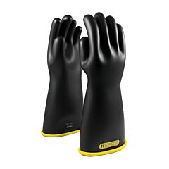 Pip 152-2-16/7 Class 2 Rubber Insulating Gloves With Straight Cuff - 16", Black, Size 7