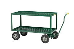 Little Giant 2Ldwp-2436-10-G 2-Shelf Wagon Truck W/Perforated Deck, 24"W X 36"L, 1000 Lb Capacity