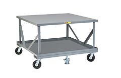 Little Giant 2Pdfs42486Ph2Fl Fixed Height Mobile Pallet Stand, 42"W X 48"L, 3600 Lb Capacity