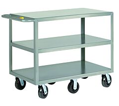 Little Giant 3G6W-2448-6Ph Heavy-Duty Shelf Truck; 6 Wheel Quick Turn, 24"W X 48"L, 3600 Lb Capacity