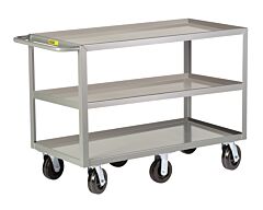 Little Giant 3Gl6W-3060-6Ph Heavy-Duty Shelf Truck; 6 Wheel Quick Turn, 30"W X 60"L, 3600 Lb Capacity