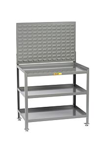 Little Giant 3Sw-2448-Ll-Lp Stationary Steel Workstation, 39" To 42"H X 24"D X 48"W, 2000 Lb Capacity