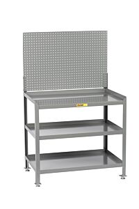 Little Giant 3Sw-2448-Ll-Pb Stationary Steel Workstation, 39" To 42"H X 24"D X 48"W, 2000 Lb Capacity