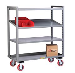 Little Giant Am-3A-2460-6Py Adjustable Height Multi-Shelf Truck, 24"W X 60"L, 3200 Lb Capacity