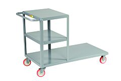 Little Giant Cc-3060-5Pybk Combo Cart; Combination Shelf And Platform Truck, 30"W X 60"L, 1200 Lb Capacity