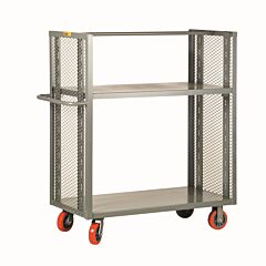 Little Giant Det2-A-2460-6Py 2-Sided Adjustable Shelf Truck, 24"W X 60"L, 3600 Lb Capacity