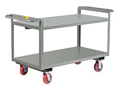 Little Giant G-3048-6Py-2H Heavy-Duty Shelf Truck; 2 Handle, 30"W X 48"L, 3600 Lb Capacity