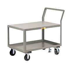Little Giant Gck-2436-6Ph-Fl Sloped Handle Heavy-Duty Utility Cart, 24"W X 36"L, 3600 Lb Capacity