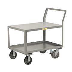 Little Giant Gck-2436-8Ph-Fl Sloped Handle Heavy-Duty Utility Cart, 24"W X 36"L, 3600 Lb Capacity