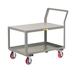 Little Giant Gck-2448-6Py Sloped Handle Heavy-Duty Utility Cart, 24"W X 48"L, 3600 Lb Capacity