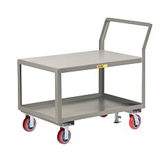 Little Giant Gck-3060-6Py-Fl Sloped Handle Heavy-Duty Utility Cart, 30"W X 60"L, 3600 Lb Capacity