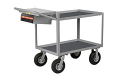 Little Giant Gl-2436-9Pm-Wsp Instrument Cart With Writing Shelf And Storage Pocket, 24"W X 36"L, 1200 Lb Capacity
