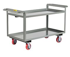 Little Giant Gl-2448-6Py-2H Heavy-Duty Shelf Truck; 2 Handle, 24"W X 48"L, 3600 Lb Capacity