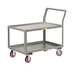 Little Giant Glk-2436-6Pybrk Sloped Handle Heavy-Duty Utility Cart, 24"W X 36"L, 3600 Lb Capacity