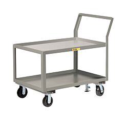 Little Giant Glk-2448-6Ph-Fl Sloped Handle Heavy-Duty Utility Cart, 24"W X 48"L, 3600 Lb Capacity
