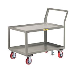 Little Giant Glk-2448-6Py-Fl Sloped Handle Heavy-Duty Utility Cart, 24"W X 48"L, 3600 Lb Capacity