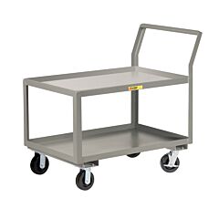 Little Giant Glk-3060-6Phbrk Sloped Handle Heavy-Duty Utility Cart, 30"W X 60"L, 3600 Lb Capacity