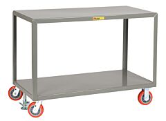 Little Giant Ip2460-2R-6Pyfl Mobile Tables; 2 Shelf, 34"H X 24"D X 60"W, 3600 Lb Capacity
