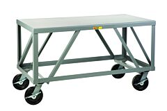 Little Giant Iph-3060-8Phbk Extra Heavy Duty 7 Gauge Steel Mobile Table, 34"H X 30"D X 60"W, 5000 Lb Capacity