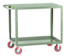 Little Giant Lg-3048-5Pybkah Adjustable Height Welded Service Cart, 30"W X 48"L, 1200 Lb Capacity