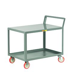 Little Giant Lgk-2436-5Py Service Cart With Sloped Handle, 24"W X 36"L, 1200 Lb Capacity