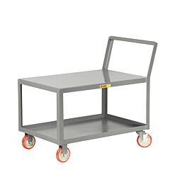 Little Giant Lk-3060-5Pybk Low Deck Shelf Truck; Sloped Handle, 30"W X 60"L, 1200 Lb Capacity
