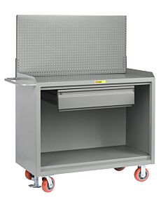 Little Giant Mb-2448-Hdfl-Pb Mobile Bench Cabinets With Heavy-Duty Drawer, 41"H X 24"D X 48"W, 3600 Lb Capacity
