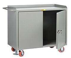 Little Giant Mb-2D-2436-Fl Mobile Bench Cabinets With Locking Doors, 41"H X 24"D X 36"W, 3600 Lb Capacity