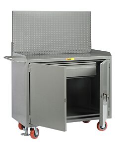 Little Giant Mb2D-2436Hdflpb Mobile Bench Cabinets With Heavy-Duty Drawer, 41"H X 24"D X 36"W, 3600 Lb Capacity