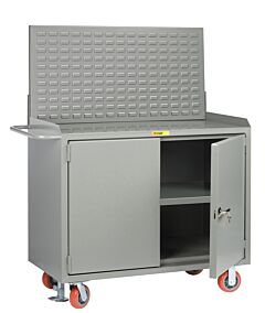 Little Giant Mb3-2D-2436Fllp Mobile Bench Cabinets With Locking Doors, 41"H X 24"D X 36"W, 3600 Lb Capacity