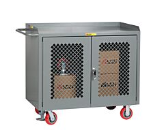 Little Giant Mbp2D-2436-Fl Mobile Bench Cabinets With Clearview Doors, 41"H X 24"D X 36"W, 3600 Lb Capacity