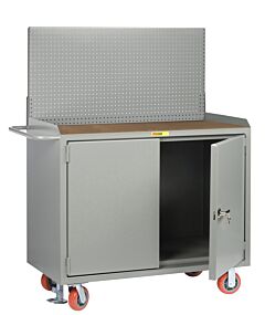 Little Giant Mh-2D-2448-Flpb Mobile Bench Cabinets With Locking Doors, 41"H X 24"D X 48"W, 3600 Lb Capacity