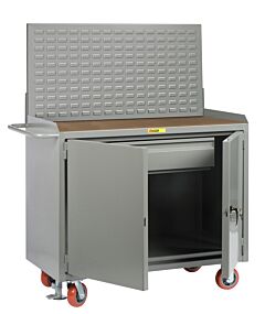 Little Giant Mh2D-2436Hdfllp Mobile Bench Cabinets With Heavy-Duty Drawer, 41"H X 24"D X 36"W, 3600 Lb Capacity
