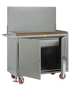 Little Giant Mh2D-2436Hdflpb Mobile Bench Cabinets With Heavy-Duty Drawer, 41"H X 24"D X 36"W, 3600 Lb Capacity