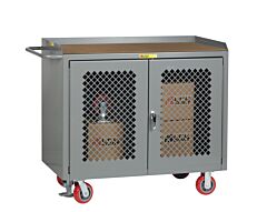 Little Giant Mhp2D-2448-Fl Mobile Bench Cabinets With Clearview Doors, 41"H X 24"D X 48"W, 3600 Lb Capacity