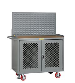 Little Giant Mhp2D-Fl-Lp Mobile Bench Cabinets With Clearview Doors, 41"H X 24"D X 48"W, 3600 Lb Capacity