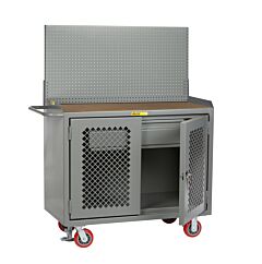 Little Giant Mhp2D-Hdfl-Pb Mobile Bench Cabinets With Heavy-Duty Drawer, 41"H X 24"D X 48"W, 3600 Lb Capacity
