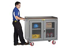 Little Giant Mhp3-2D-2448-Fl Mobile Bench Cabinets With Clearview Doors, 41"H X 24"D X 48"W, 3600 Lb Capacity