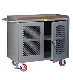 Little Giant Mhp32D-2436-Fl Mobile Bench Cabinets With Clearview Doors, 41"H X 24"D X 36"W, 3600 Lb Capacity