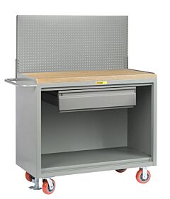 Little Giant Mj-2448-Hdfl-Pb Mobile Bench Cabinets With Heavy-Duty Drawer, 42.75"H X 24"D X 48"W, 3600 Lb Capacity