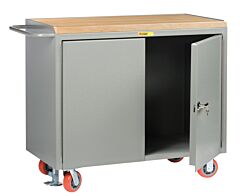 Little Giant Mj-2D-2436-Fl Mobile Bench Cabinets With Locking Doors, 42.75"H X 24-"D X 36"W, 3600 Lb Capacity